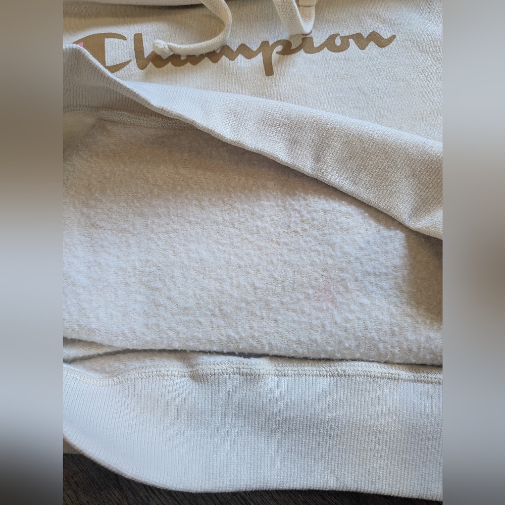 Champion Beige Pullover Hoodie with Logo - Picture 5 of 7
